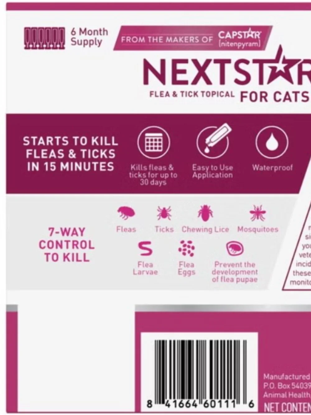 NEXTSTAR Flea & Tick Topical Prevention  6 MONTH SUPPLY!!!!!